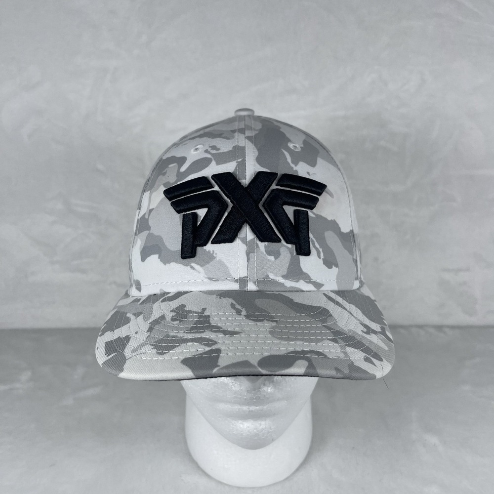 PXG New Era Parsons Golf Hat Cap One Size Adjustable SnapBack White Camo